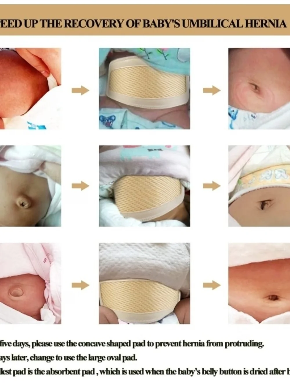 Baby Support Belt - Breathable Beige Infant Belly Band